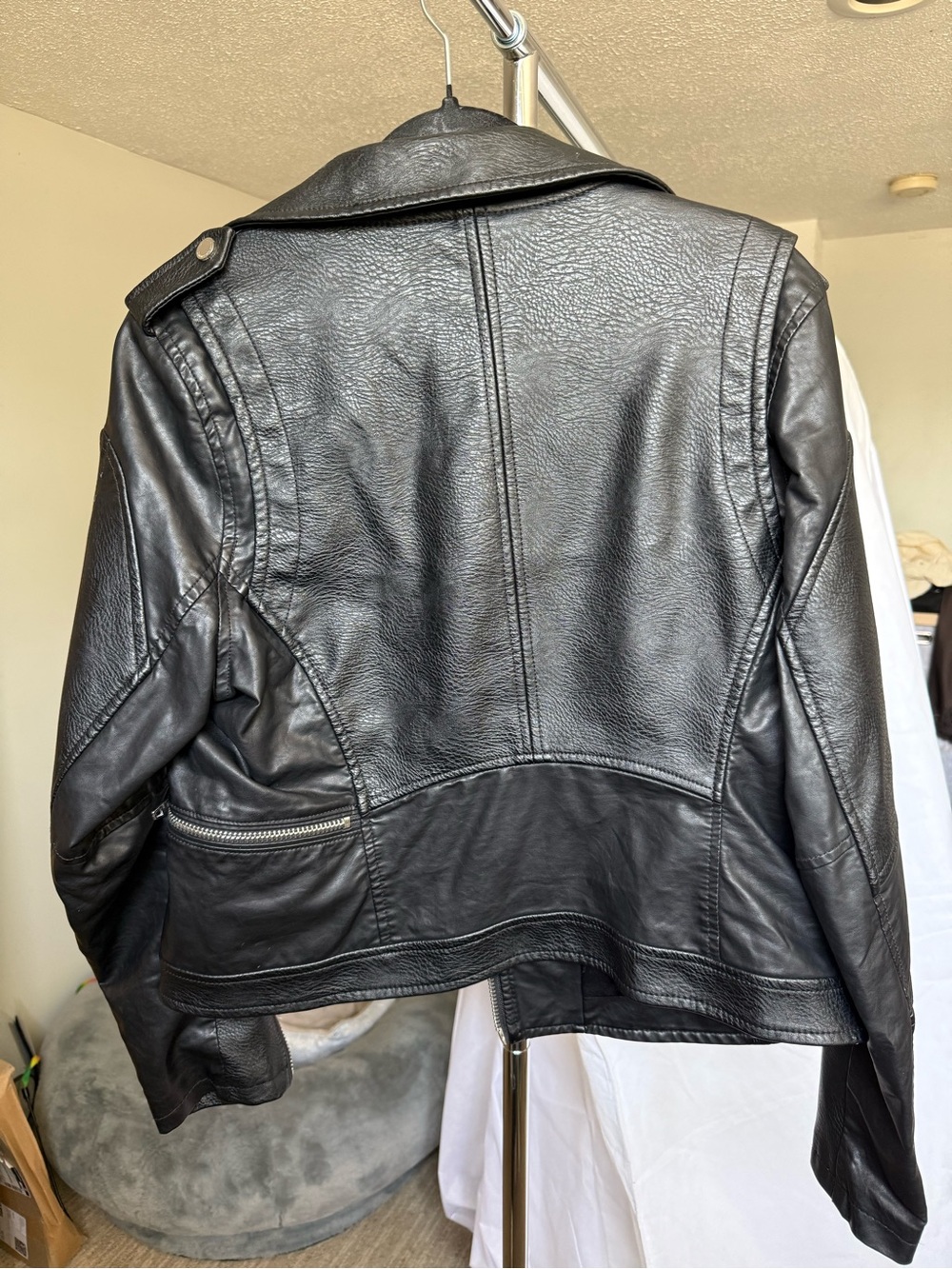 Blank NYC Black Leather Asymmetrical Moto Jacket - Picture 2 of 5